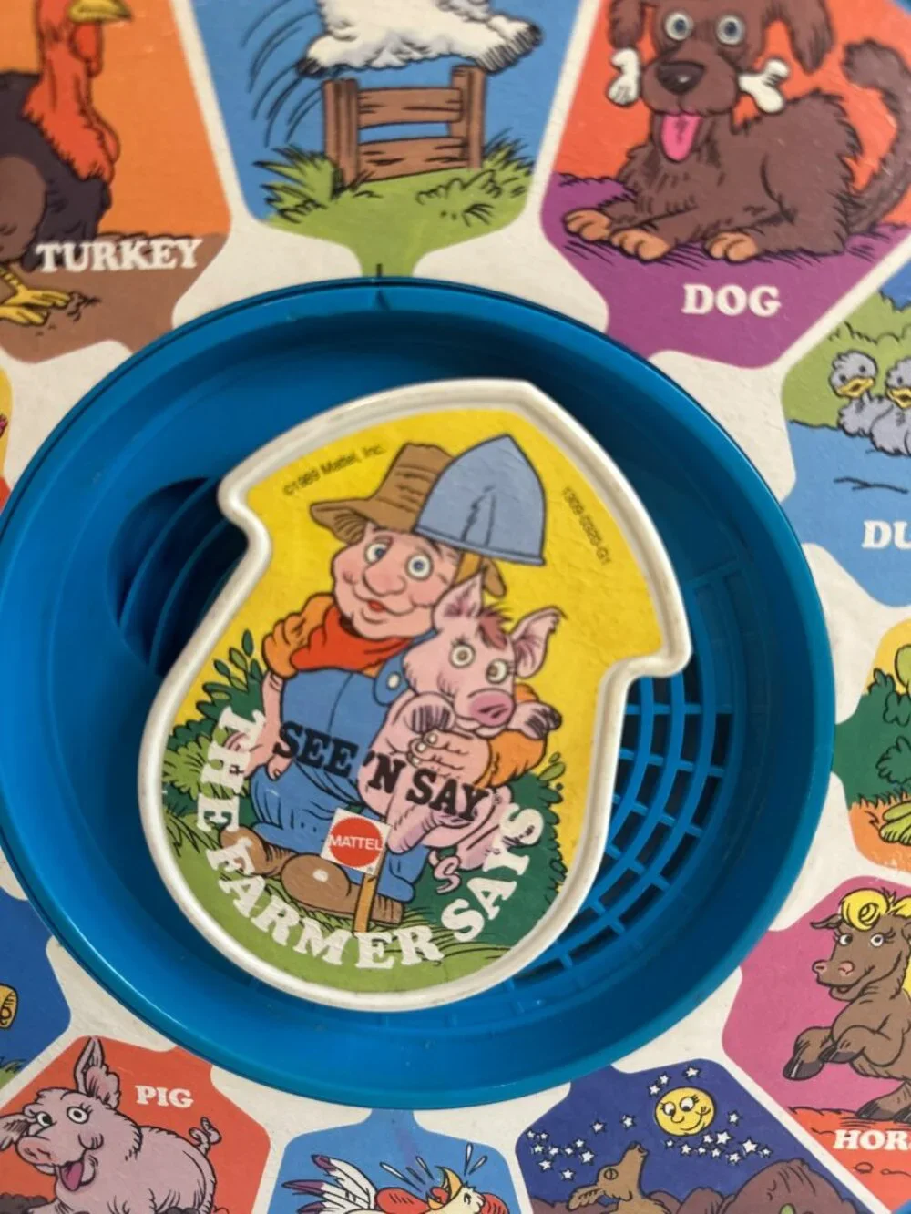 Vintage See ‘N Say The Farmer Says Animals Sounds 1989 Mattel, Inc. Works